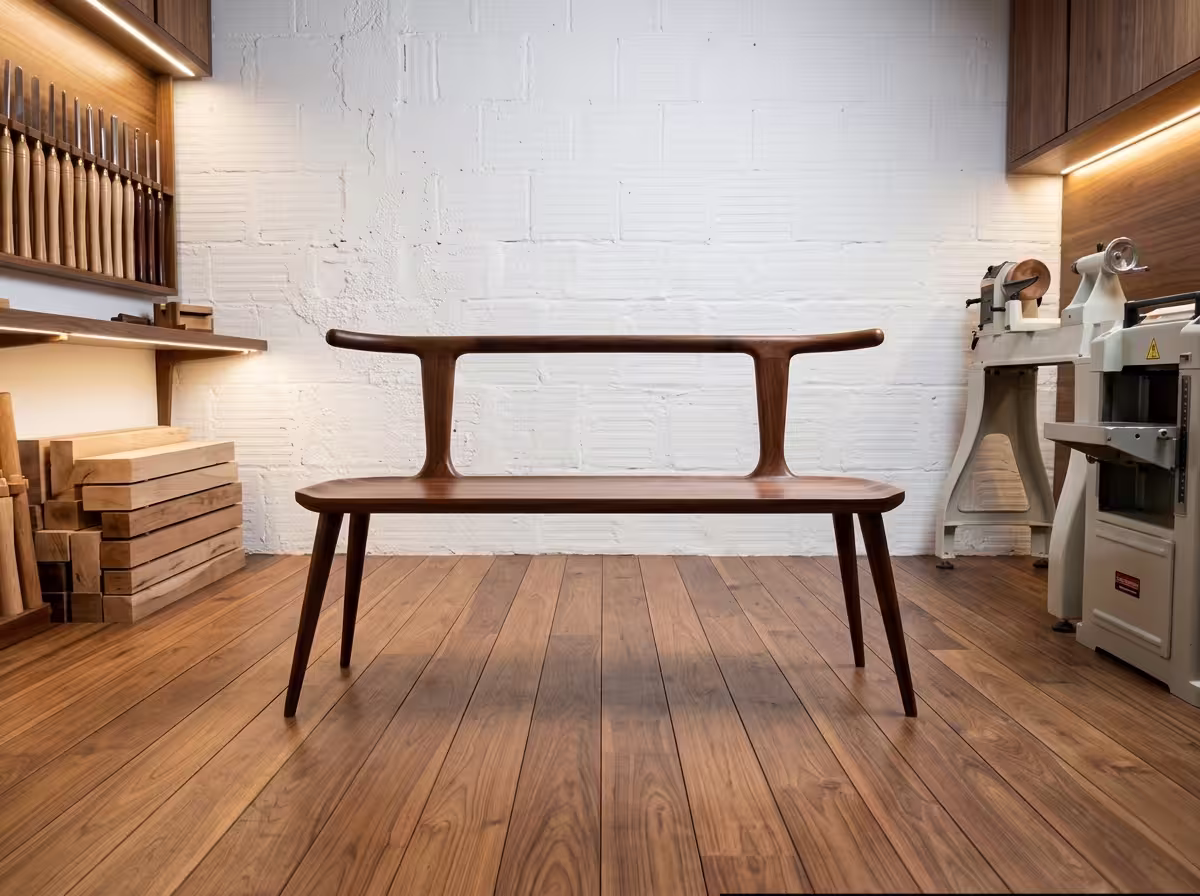 Minimalist wooden table craftsmanship